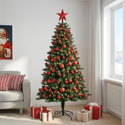 vidaXL Artificial Christmas Tree with Bauble 210 cm 300 LEDs 1