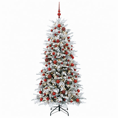 vidaXL Artificial Hinged Christmas Tree 240 cm 300 LEDs Warm White 4