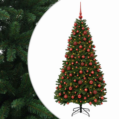 vidaXL Artificial Christmas Tree Mid-green with Bauble 210 cm 300 LEDs 2