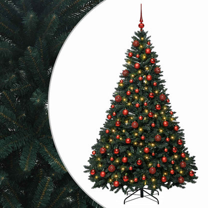 vidaXL Artificial Christmas Tree Dark Green with Bauble 240 cm 2
