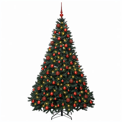 vidaXL Artificial Christmas Tree Dark Green with Bauble 240 cm 4