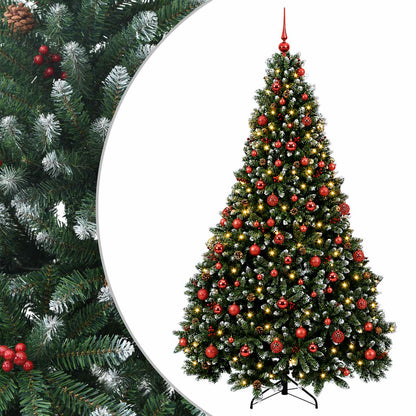 vidaXL Artificial Christmas Tree Green with Bauble 210 cm 300 LEDs 2
