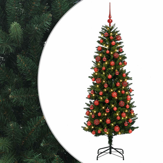 vidaXL Artificial Christmas Tree with Bauble 240 cm 300 LEDs 2