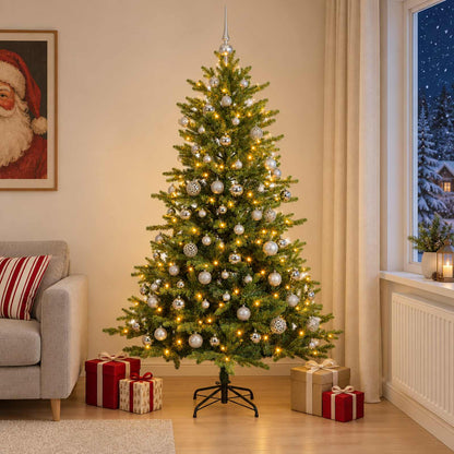 vidaXL Artificial Christmas Tree with Bauble 240 cm 300 LEDs 3