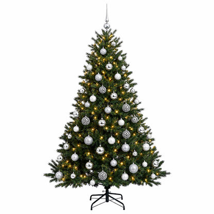 vidaXL Artificial Christmas Tree with Bauble 210 cm 300 LEDs 4