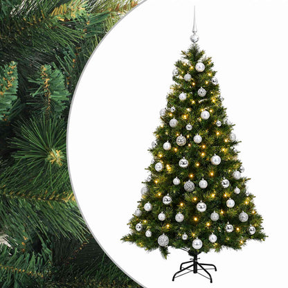 vidaXL Artificial Christmas Tree with Bauble 180 cm 300 LEDs 2