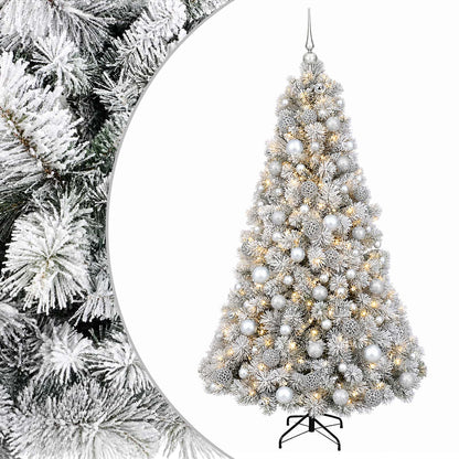 vidaXL Artificial Christmas Tree with Bauble 180 cm 300 LEDs 2