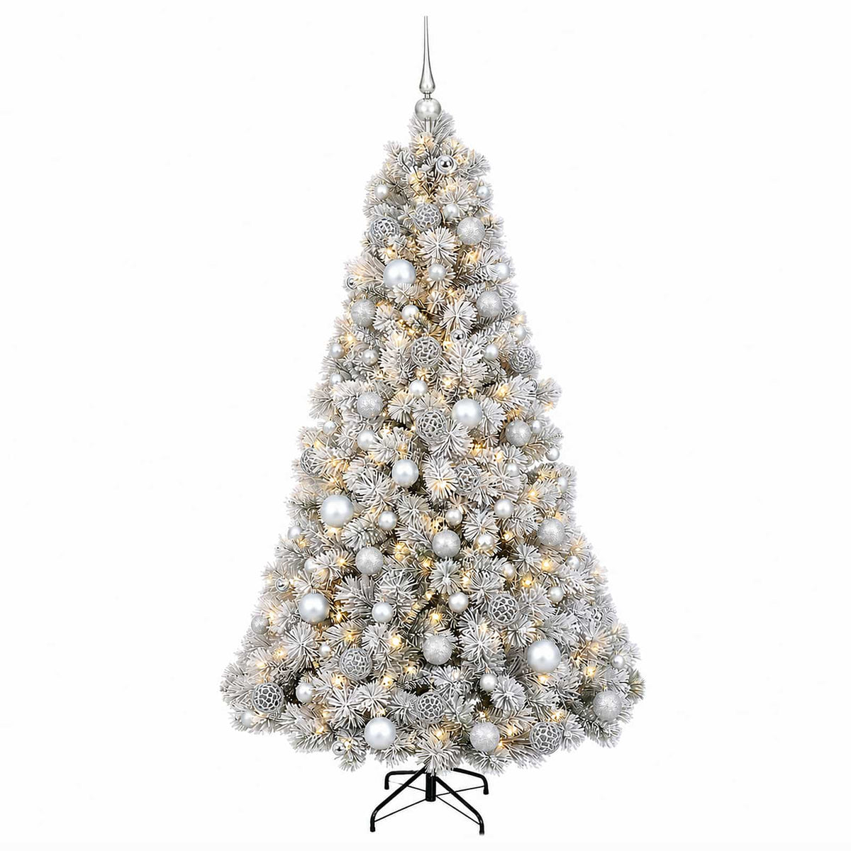 vidaXL Artificial Christmas Tree with Bauble 180 cm 300 LEDs 4