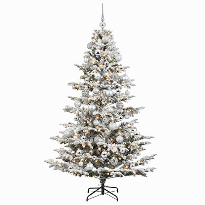 vidaXL Artificial Christmas Tree with Bauble 210 cm 300 LEDs 4