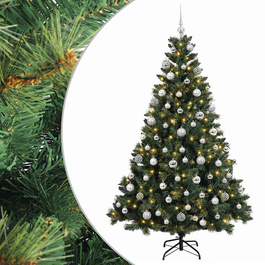 vidaXL Artificial Christmas Tree with Bauble 180 cm 300 LEDs 2