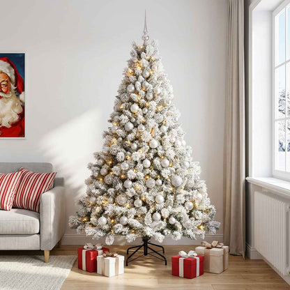 vidaXL Artificial Christmas Tree with Bauble 210 cm 300 LEDs 3