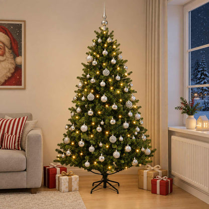 vidaXL Artificial Christmas Tree with Bauble 180 cm 300 LEDs 3