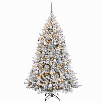 vidaXL Artificial Christmas Tree with Bauble 210 cm 300 LEDs 4