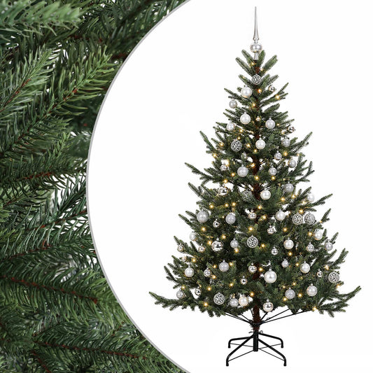 vidaXL Artificial Christmas Tree with Bauble 180 cm 300 LEDs 2