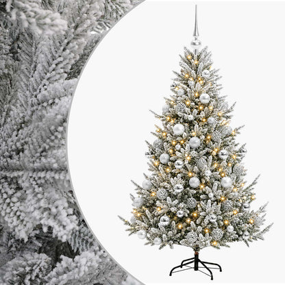 vidaXL Artificial Christmas Tree with Bauble 210 cm 300 LEDs 2