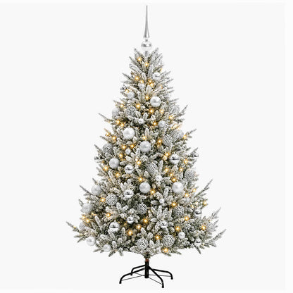 vidaXL Artificial Christmas Tree with Bauble 210 cm 300 LEDs 4