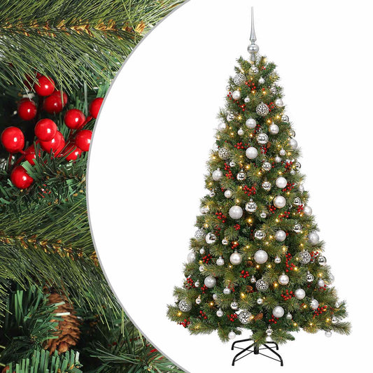 vidaXL Artificial Christmas Tree with Bauble 180 cm 300 LEDs 2