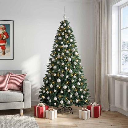 vidaXL Artificial Christmas Tree Dark Green with Bauble 240 cm 3