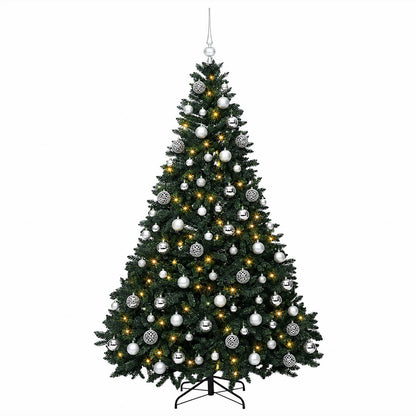 vidaXL Artificial Christmas Tree Dark Green with Bauble 240 cm 4