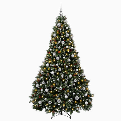 vidaXL Artificial Christmas Tree Green with Bauble 210 cm 300 LEDs 4