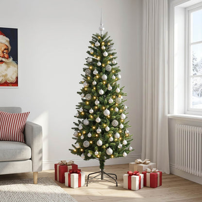 vidaXL Artificial Christmas Tree with Bauble 210 cm 300 LEDs 3