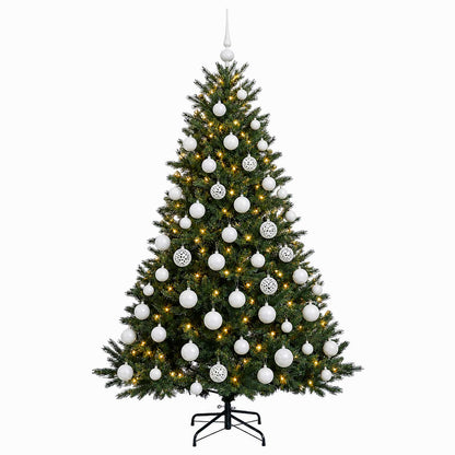 vidaXL Artificial Christmas Tree with Bauble 240 cm 300 LEDs 4