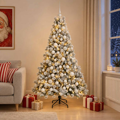 vidaXL Artificial Christmas Tree with Bauble 240 cm 300 LEDs 3