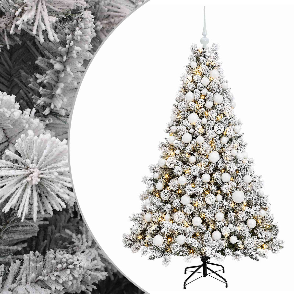 vidaXL Artificial Christmas Tree with Bauble 240 cm 300 LEDs 2