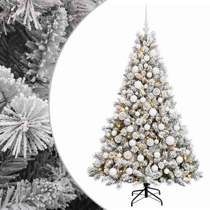 vidaXL Artificial Christmas Tree with Bauble 240 cm 300 LEDs 2