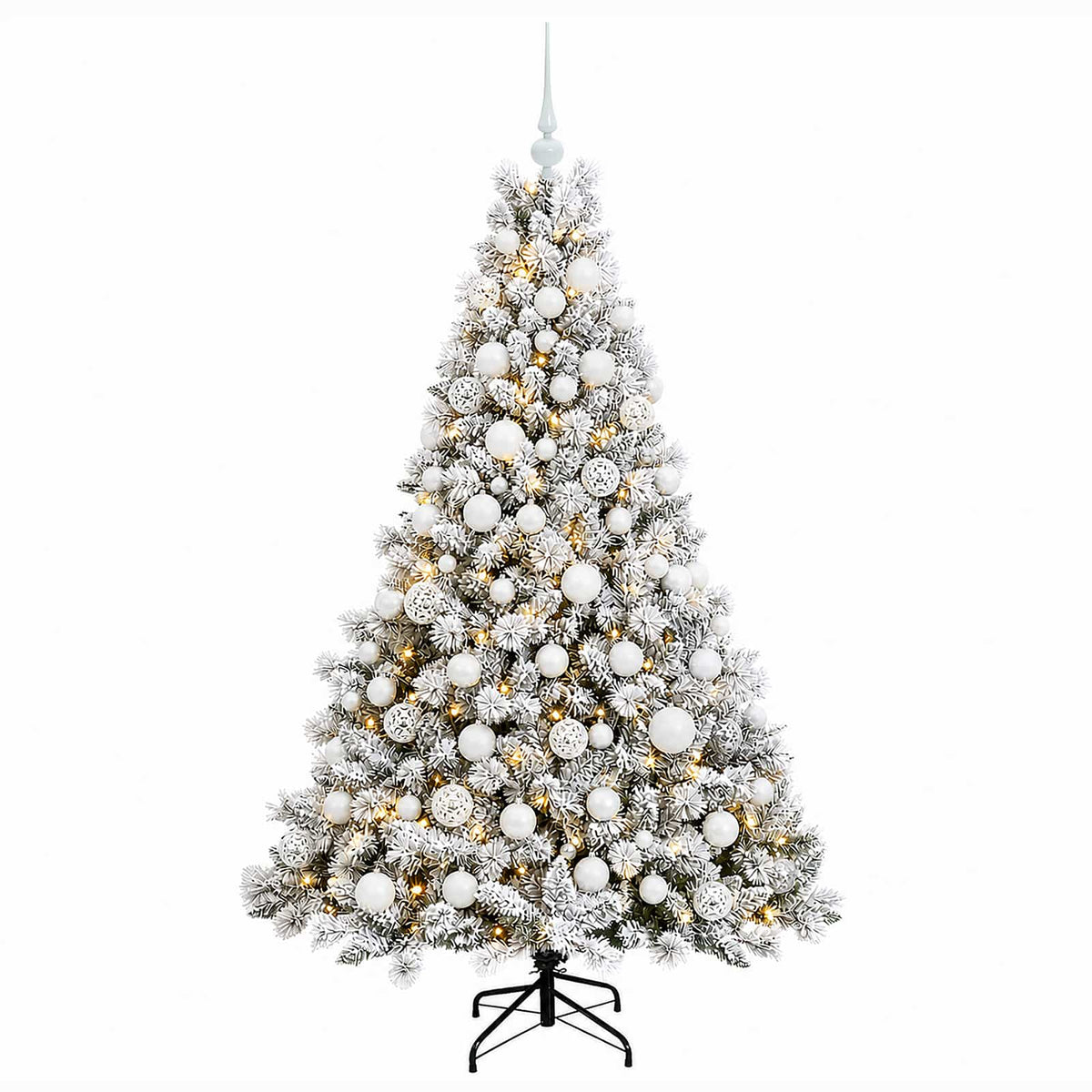 vidaXL Artificial Christmas Tree with Bauble 240 cm 300 LEDs 4