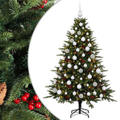 vidaXL Artificial Christmas Tree with Bauble 210 cm 300 LEDs 2