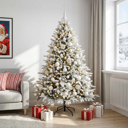 vidaXL Artificial Christmas Tree with Bauble 210 cm 300 LEDs 1