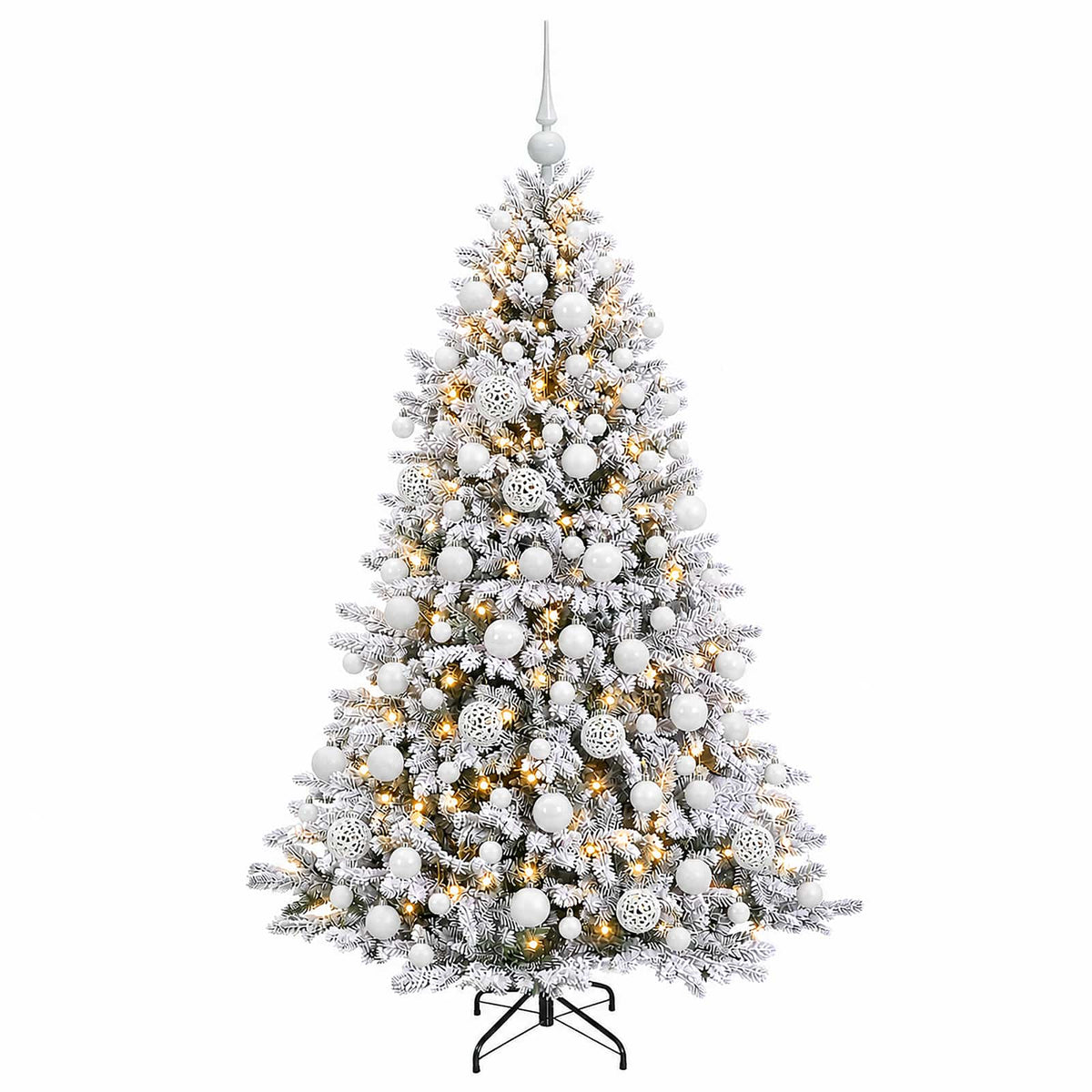 vidaXL Artificial Christmas Tree with Bauble 180 cm 300 LEDs 4