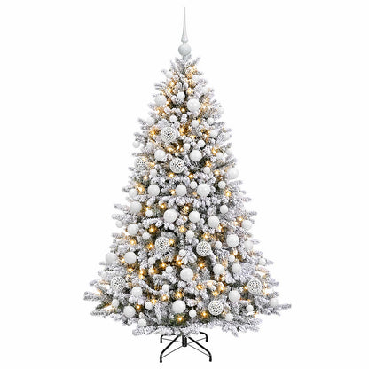 vidaXL Artificial Christmas Tree with Bauble 210 cm 300 LEDs 4