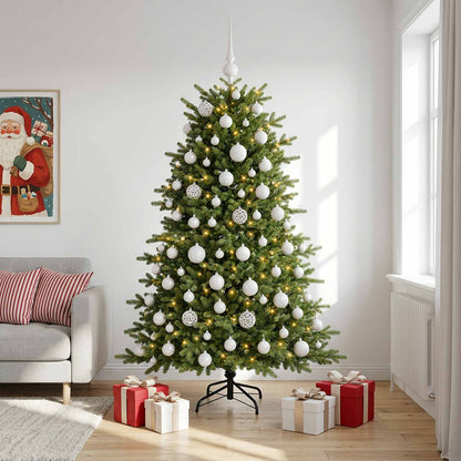 vidaXL Artificial Christmas Tree with Bauble 210 cm 300 LEDs 3