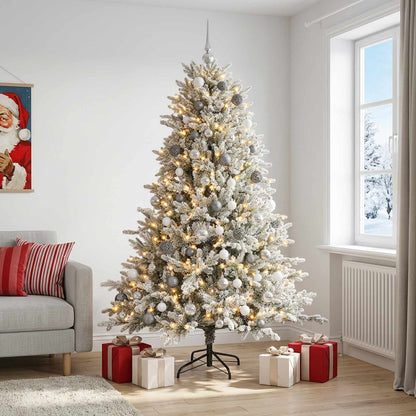 vidaXL Artificial Christmas Tree with Bauble 240 cm 300 LEDs 3