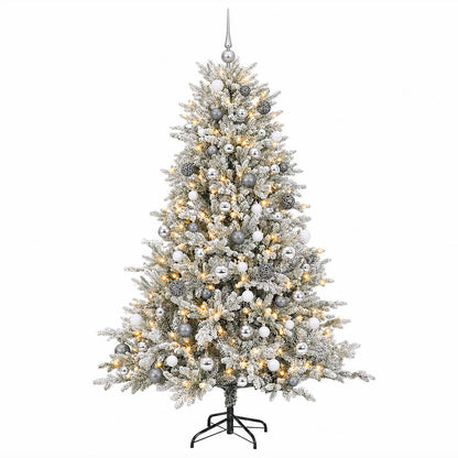 vidaXL Artificial Christmas Tree with Bauble 240 cm 300 LEDs 4