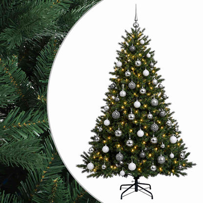 vidaXL Artificial Christmas Tree with Bauble 180 cm 300 LEDs 2