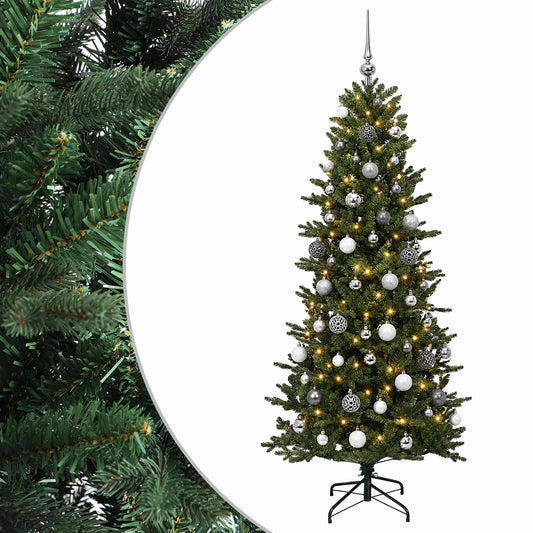vidaXL Artificial Christmas Tree with Bauble 210 cm 300 LEDs 2