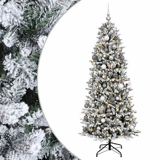 vidaXL Artificial Christmas Tree with Bauble 180 cm 300 LEDs 2