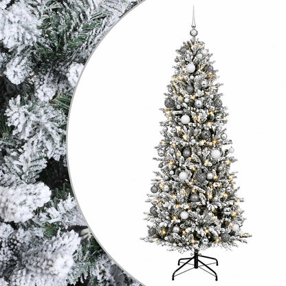 vidaXL Artificial Christmas Tree with Bauble 240 cm 300 LEDs 2