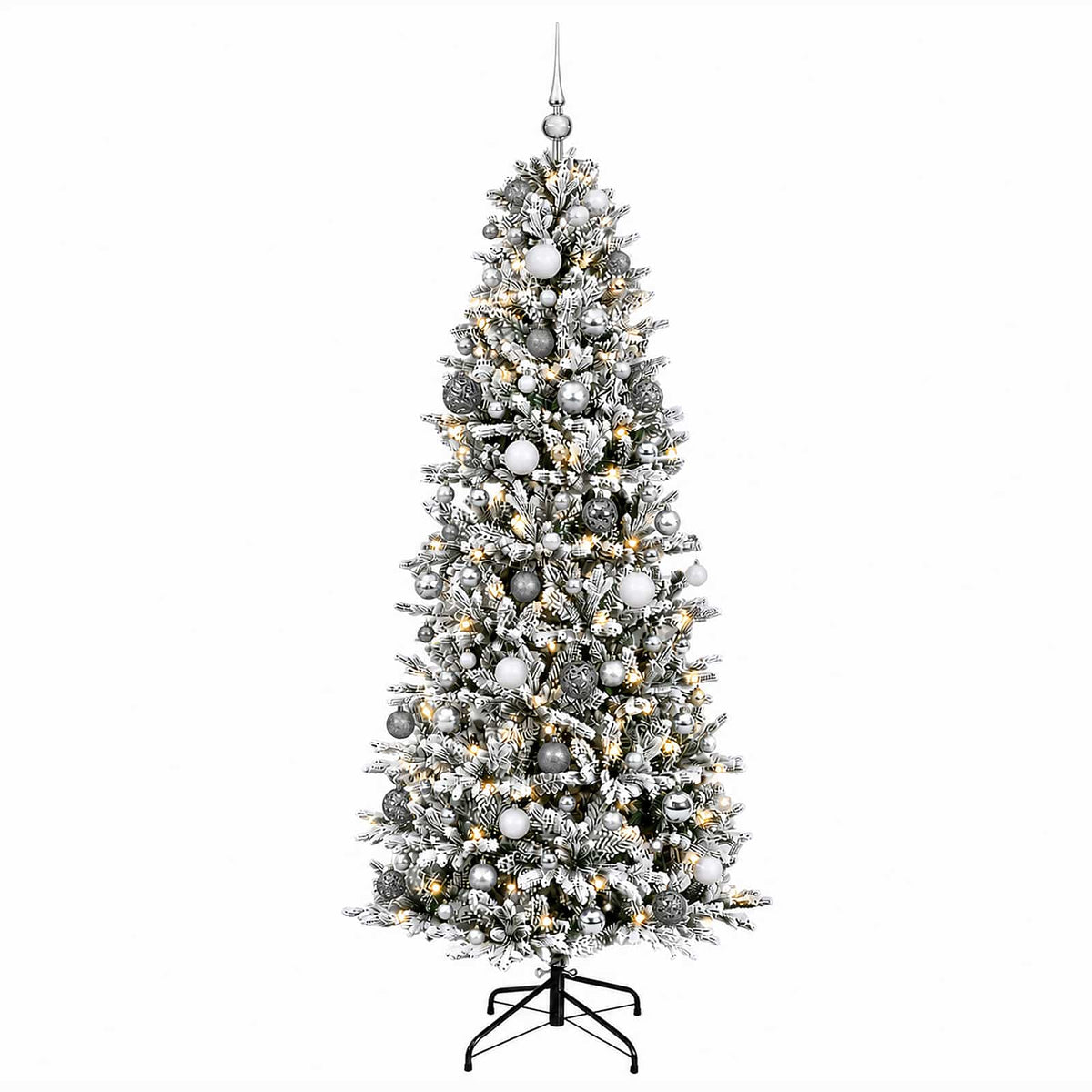 vidaXL Artificial Christmas Tree with Bauble 240 cm 300 LEDs 4