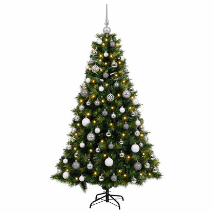 vidaXL Artificial Christmas Tree with Bauble 180 cm 300 LEDs 4