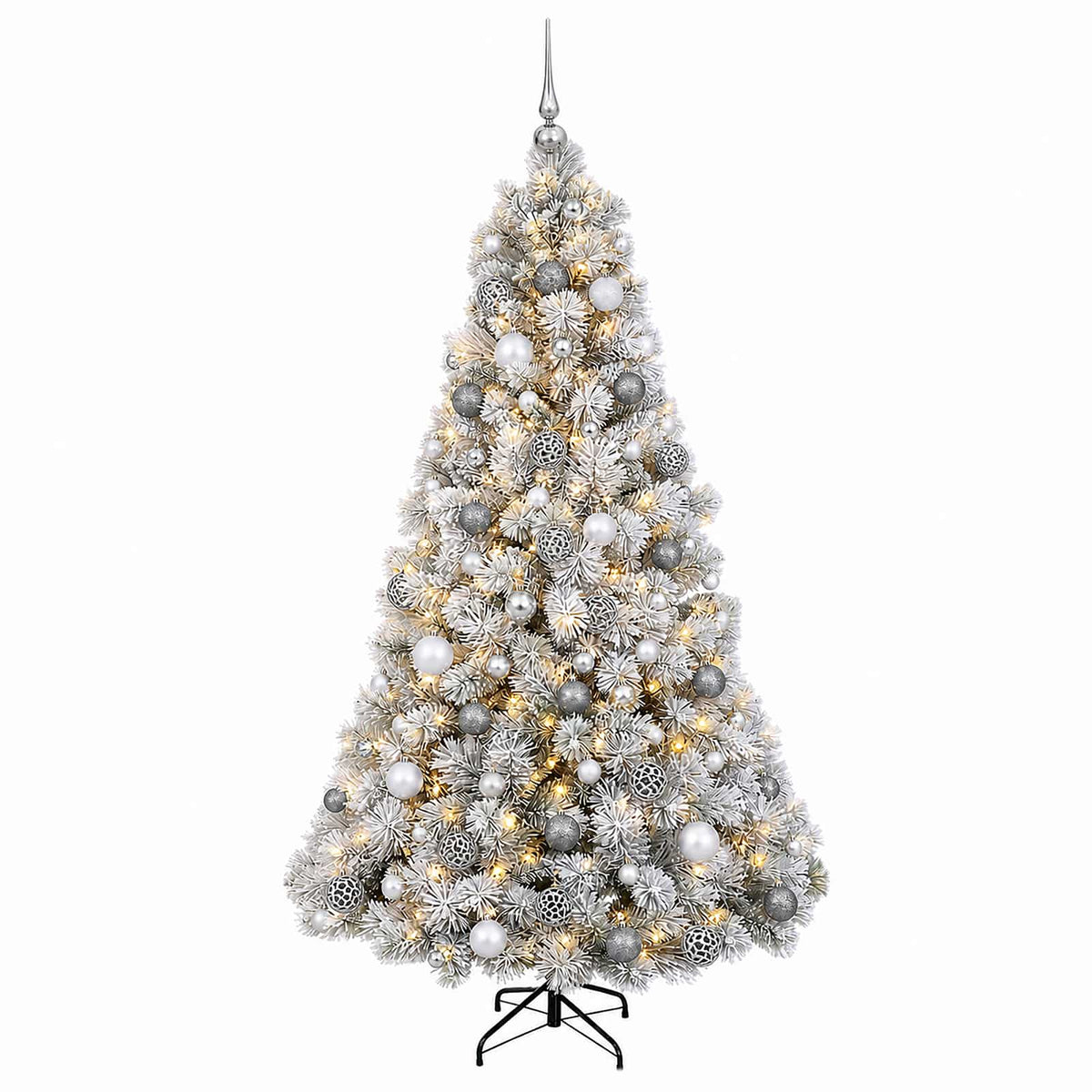 vidaXL Artificial Christmas Tree with Bauble 180 cm 300 LEDs 4