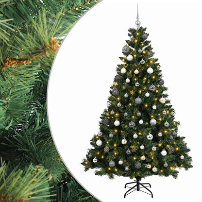 vidaXL Artificial Christmas Tree with Bauble 210 cm 300 LEDs 2