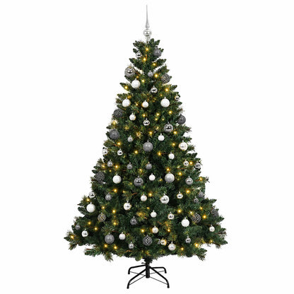 vidaXL Artificial Christmas Tree with Bauble 210 cm 300 LEDs 4