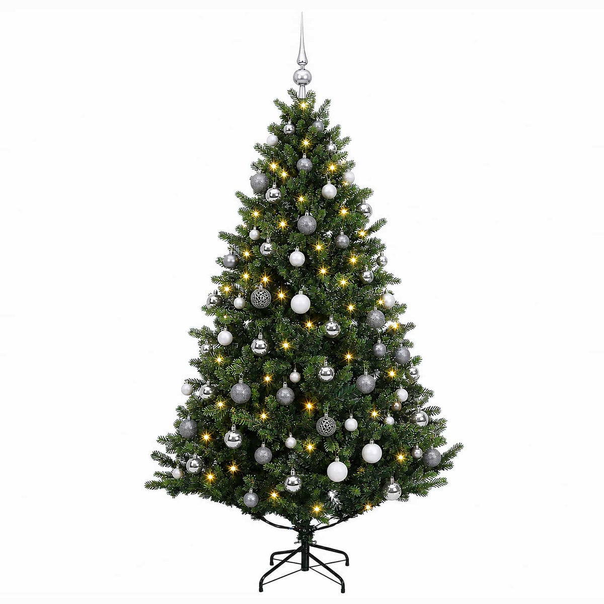 vidaXL Artificial Christmas Tree with Bauble 240 cm 300 LEDs 4