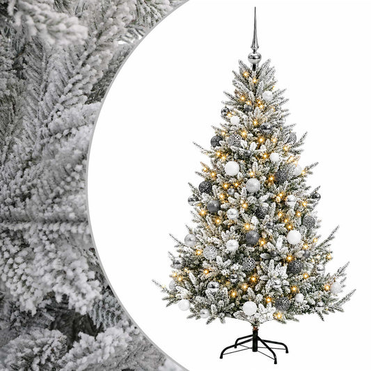vidaXL Artificial Christmas Tree with Bauble 210 cm 300 LEDs 2
