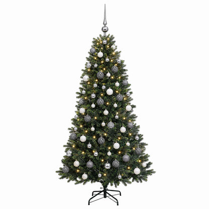 vidaXL Artificial Christmas Tree with Bauble 240 cm 300 LEDs 4