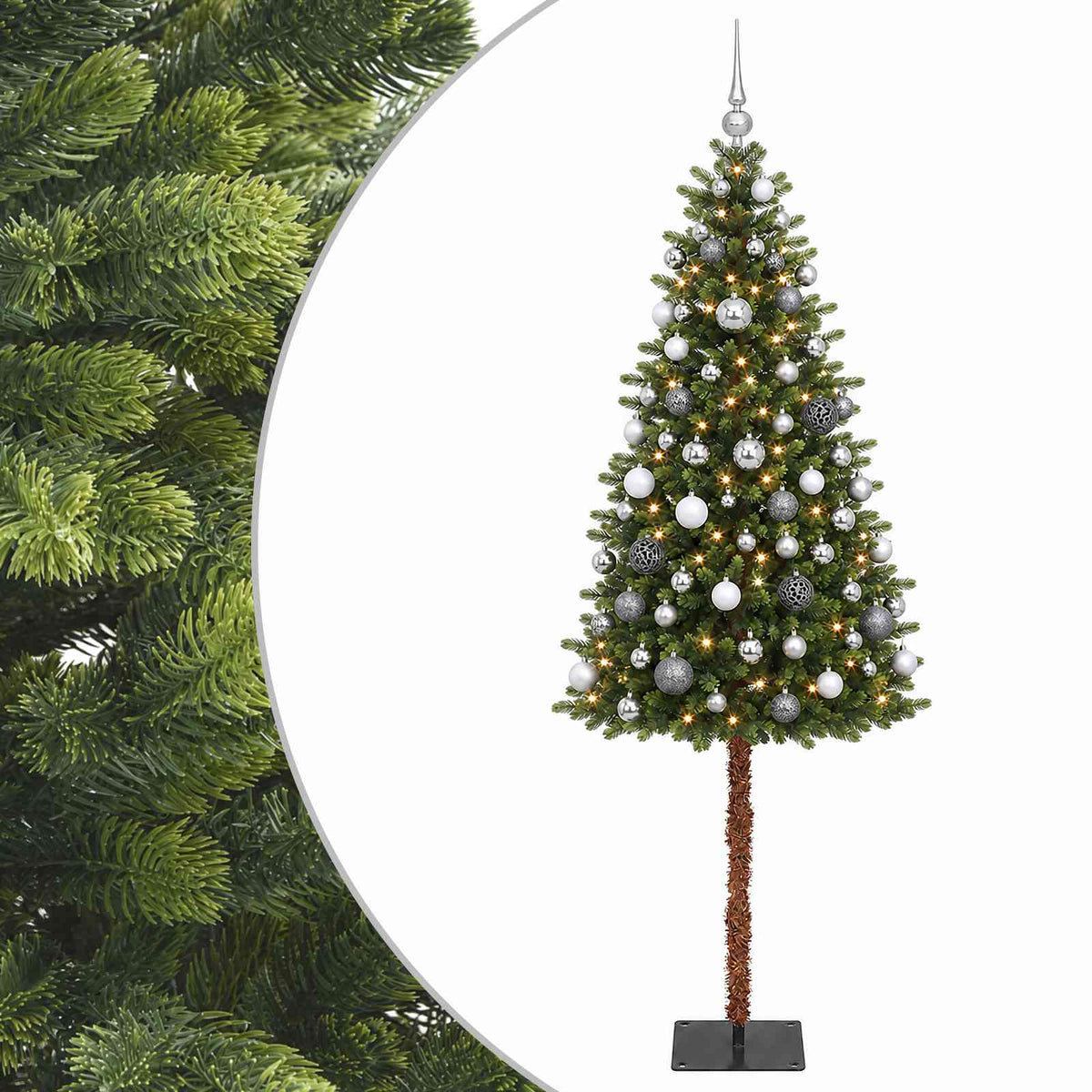 vidaXL Artificial Christmas Tree with Bauble 180 cm 300 LEDs 2